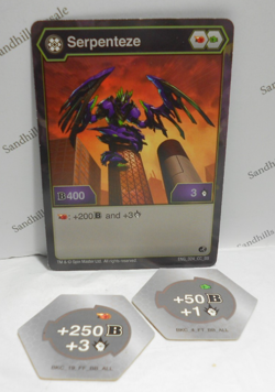 Bakugan Serpenteze Black Darkus Battle Planet B400 - Card - Cores - Image 2