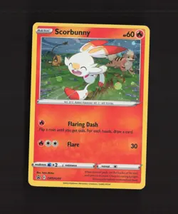Scorbunny SWSH244 Black Star Promo Cosmos Holo Pokemon Card LP - Image 1