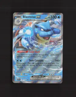 Blastoise ex 030/142 Stellar Crown Stamped Ultra Rare Holo Pokemon Card NM - Image 1