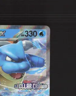 Blastoise ex 030/142 Stellar Crown Stamped Ultra Rare Holo Pokemon Card NM - Image 4
