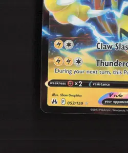 Zeraora V 053/159 Crown Zenith Ultra Rare Holo Pokemon Card NM - Image 5