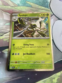 Spidops SVP009 Scarlet & Violet Black Star Promo Holo Pokemon Card NM - Image 1