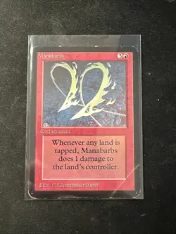 Alpha Manabarbs Mtg HP/DMG Creased Corner! - Image 1