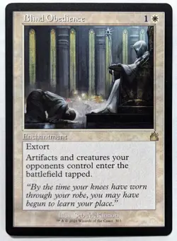 Ravnica Remastered BLIND OBEDIENCE *Retro Frame* NM Magic MTG Free Shipping! - Image 1