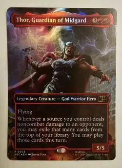 Thor, Guardian of Midgard (Borderless) Commander: Marvel Super Heroes Foil - Image 1