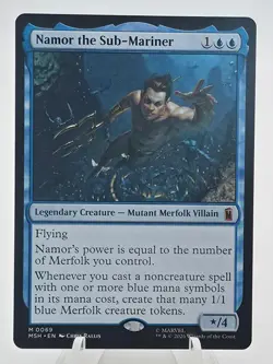 Namor the Sub-Mariner 69 Mythic Marvel Super Heroes Magic: The Gathering NM - Image 1