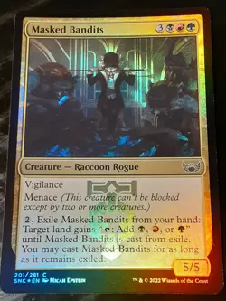 Masked Bandits FOIL , Streets of New Capenna ,NM ,MTG,FREE SHIPPING - Image 1