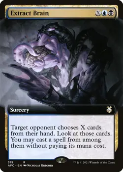 MTG Extract Brain Extended Art ** Forgotten Realms Commander ** English (NM) - Image 1