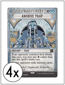 4x Archive Trap, Breaking News Showcase Art, Magic the Gathering MTG NM - Image 1