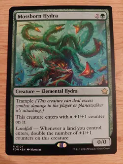 Mossborn Hydra - 0107 (Foundations) - Near Mint NM - Rare - Image 1