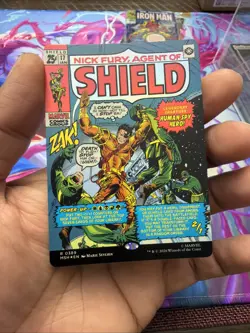 MAGIC THE GATHERING MTG NICK FURY AGENT OF SHIELD COMIC COVER FOIL 0389 MARVEL - Image 1