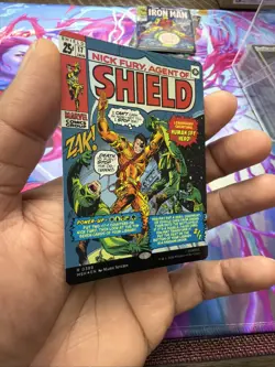 MAGIC THE GATHERING MTG NICK FURY AGENT OF SHIELD COMIC COVER FOIL 0389 MARVEL - Image 2