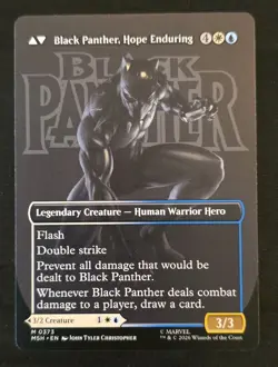 MTG King T'Challa 0373 (Borderless) Regular NM Marvel Super Heroes Mythic Magic - Image 2