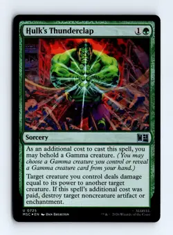Hulk's Thunderclap (Foil) 0725 (U) MTG Commander: Marvel Super Heroes (MSC) - Image 1
