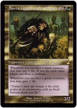 MTG Ravnica Remastered Savra, Queen of the Golgari Retro Frame (Rare) - Image 1