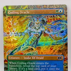 Magic The Gathering Coiling Oracle 375 Double Masters 2022 Borderless Foil MTG - Image 1