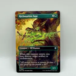 Magic The Gathering Reclamation Sage Foundations FDN 0340 Borderless Green Elf - Image 2