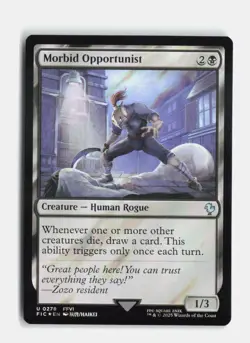Morbid Opportunist (Surge Foil) 278 Foil Commander: FINAL FANTASY MTG NM - Image 1