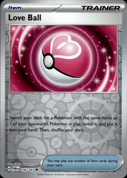 Love Ball TWM - 156/167 Pokemon NM EN Reverse Holofoil - Image 1