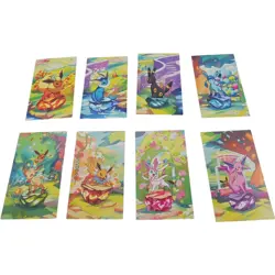 Pokemon Prismatic Evolutions Mini Tin Art Cards Full Set Display 8 Cards - Image 1