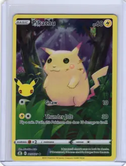 Pokemon Pikachu Celebrations Holo Rare #005/025 - Image 1