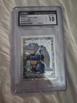 1998 Pokemon Merlin Series 1 Blastoise #S4 Special Glitter CGC 10 - Image 1