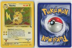 RAICHU 14/62 HOLO RARE FOSSIL POKEMON UNLIMITED HOLO LP - Image 3