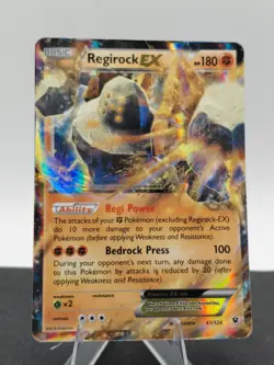 Regirock EX 43/124 Holo EX Rare Fates Collide Pokemon Near Mint - Image 1