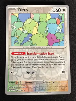 Pokemon Ditto 132/165 Reverse Holo (NM) - Image 1