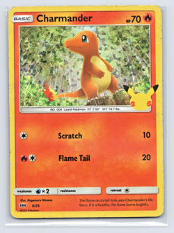 Pokemon Charmander 9/25 HOLO 25th Anniversary Mcdonalds Promo 2021 HP/DMG - Image 1