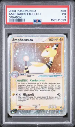AMPHAROS EX Dragon Holo Rare #89 PSA 1 PR Pokemon [Nostalgium] - Image 1