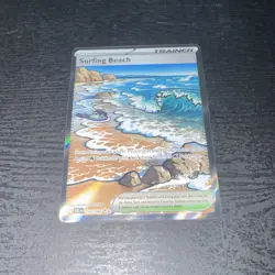 Pokemon TCG Surfing Beach 114/086 Trainer Stadium Reverse holo, chaos rising. - Image 1