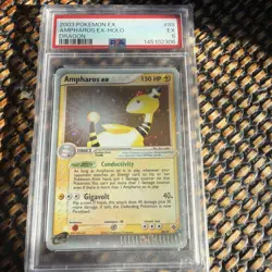 2003 POKEMON EX DRAGON #89 AMPHAROS EX-HOLO PSA 5 - Image 1