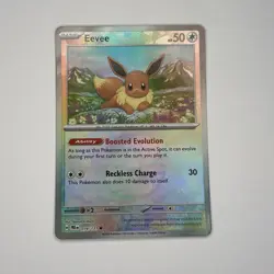 Pokemon Prismatic Evolutions Eevee PokeBall Reverse Holo Pattern 74/131 NM-Mint! - Image 1