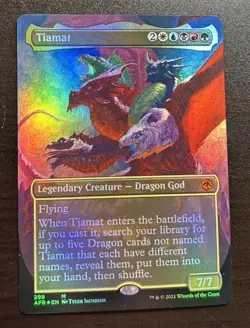Tiamat (Borderless) Adventures in the Forgotten Realms Foil Near Mint Fast Ship - Image 1