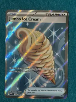 Pokemon TCG Jumbo Ice Cream Trainer Full Art Holo 109/086 Chaos Rising NM - Image 1