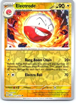 Electrode 101/165 Rare 151 Pokemon Reverse Holo Near Mint - Image 1