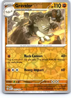 Graveler 075/165 Uncommon 151 Pokemon Reverse Holo Near Mint - Image 1