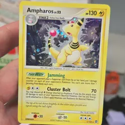 Pokemon TCG Ampharos Secret Wonders 1/132 Holo Rare English 130HP 2007 Gem Mint - Image 1