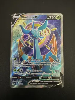 POKEMON TCG DHELMISE V 187/202 SWORD AND SHIELD BASE SET FULL ART!! - Image 1