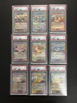 Pokemon TCG 2025 Prismatic Evolutions Eeveelution Stamped Promo Set PSA 9 - Image 1