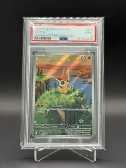 Pokemon TCG Victini 208 SV Scarlet & Violet Promo Holo Full Art EN 2025 PSA 9 - Image 1
