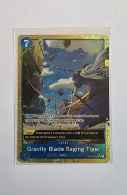 One Piece TCG Gravity Blade Raging Tiger Alt Art OP06-058 English - Image 1