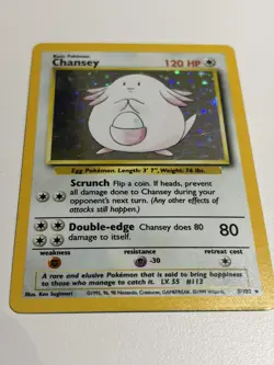 Chansey - 3/102 - Pokemon Base Set Unlimited Holo Rare Card WOTC LP-NM - Image 5