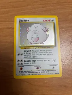 Chansey - 3/102 - Pokemon Base Set Unlimited Holo Rare Card WOTC NM - Image 1