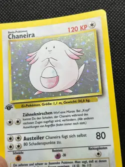Chaneira 1st Edition [Chansey] [NM-] GERMAN Holo Base Set - 3/102 Pokemon Card - Image 2