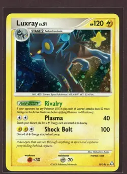 Luxray Holo Rare 2008 Pokemon Card 8/146 Legends Awakened Set PLAYED - Image 1