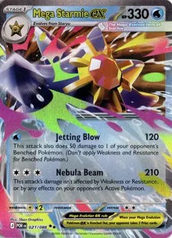 Mega Starmie ex - 021/088 ME03: Perfect Order Pokemon Card TCG - Image 1