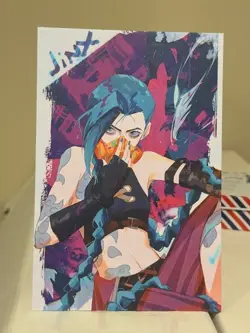 Jinx Arcane LOL League of Legends Photo Card Size 4x6 in - Image 1