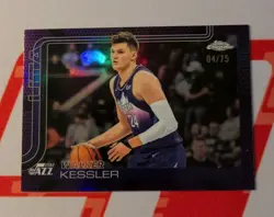 2025-26 Topps Chrome - Walker Kessler Purple Refractor /75 - Jazz - Image 1